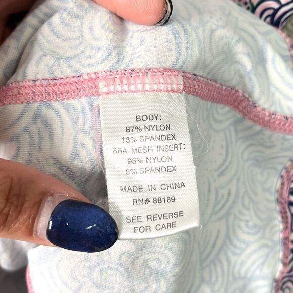 Lilly Pulitzer Tank Top Women’s Medium Pink & Blue Camisole with Built-in Bra - Picture 7 of 8
